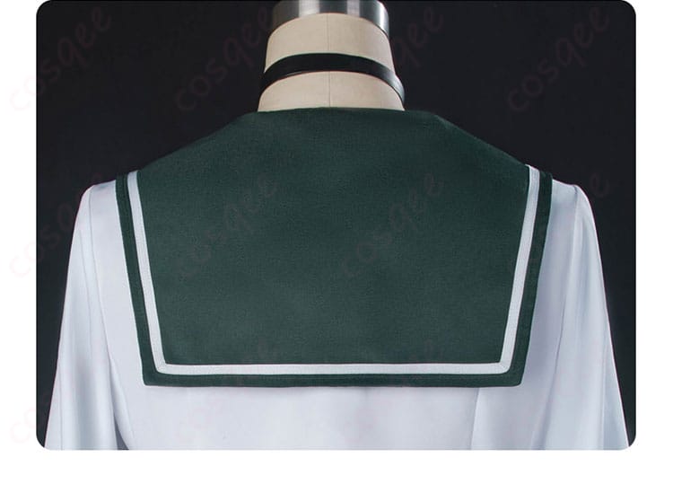 ブルーアーカイブ 杏山カズサ 制服 コスプレ衣装 猫耳付きフードの付いたパーカー クロップトップ-10