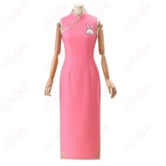 銀魂 神楽のうさぎ刺繍チャイナで元気可愛いを再現、ウエスト美シルエット - 1枚目の画像（サムネイル）