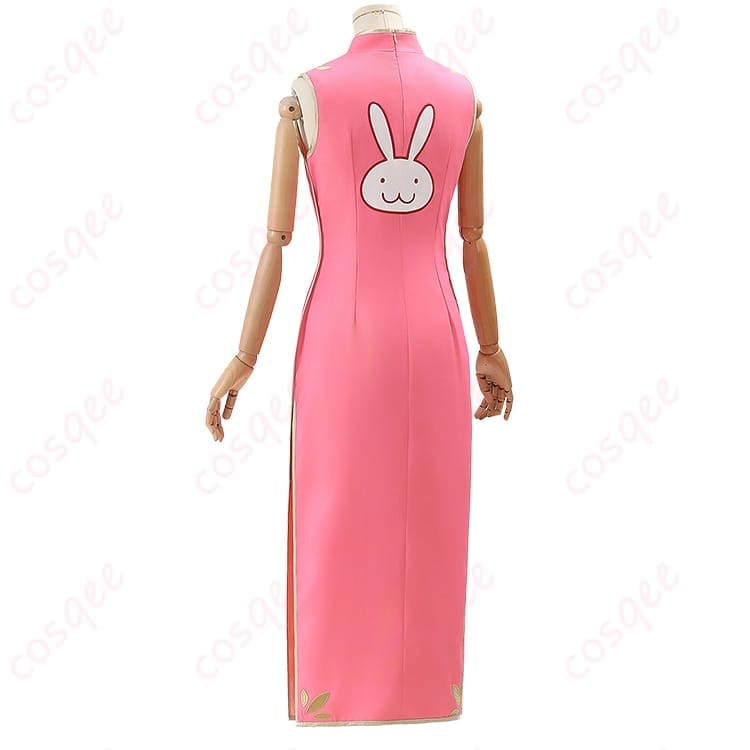 銀魂 神楽のうさぎ刺繍チャイナで元気可愛いを再現、ウエスト美シルエット - 3枚目の画像