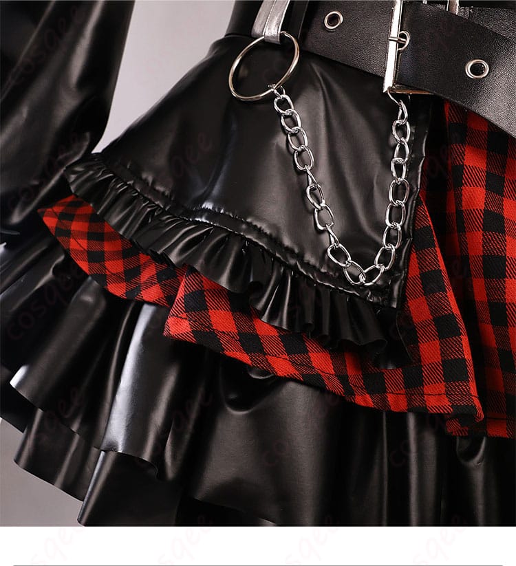 新世紀エヴァンゲリオン 惣流・アスカ・ラングレー ロックバンド コスプレ衣装-9