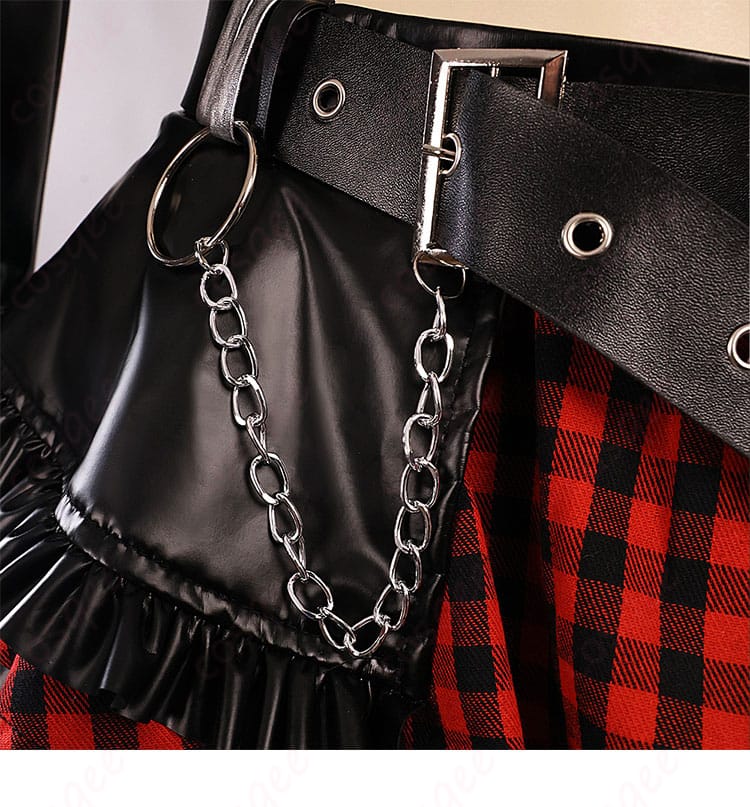 新世紀エヴァンゲリオン 惣流・アスカ・ラングレー ロックバンド コスプレ衣装-8