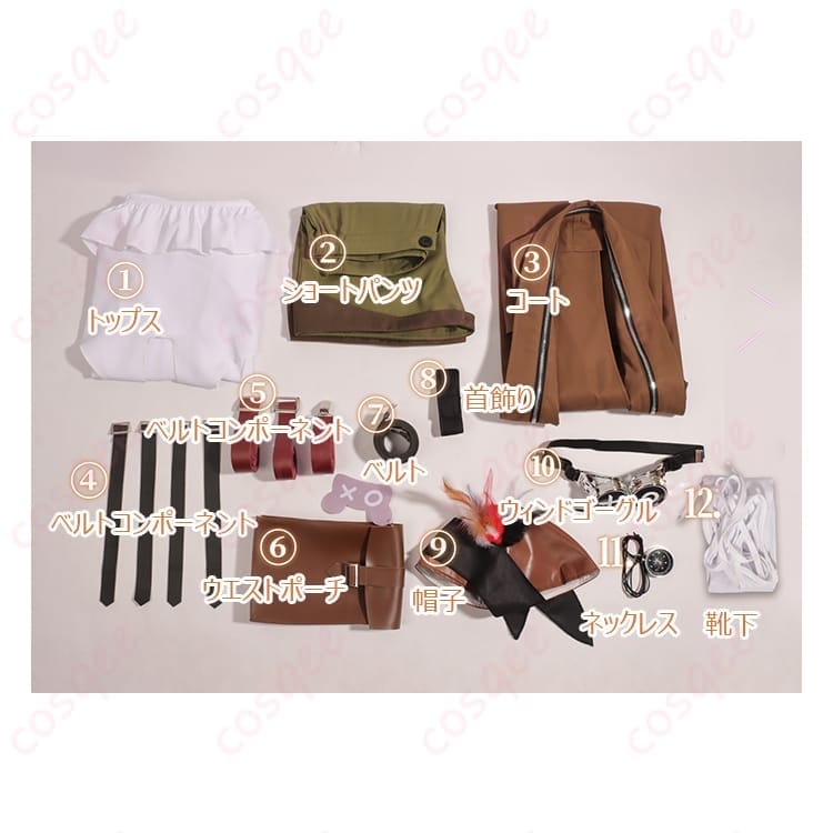 無期迷途 ヘラ 砂の海の旅 コスプレ衣装 砂漠探検ムードで映える実用ギア付き - 6枚目の画像