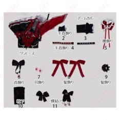 Strinova 香奈美 世紀の歌姫ドレス コスプレ一式 華やかで写真映えするセット - 5枚目の画像（サムネイル）