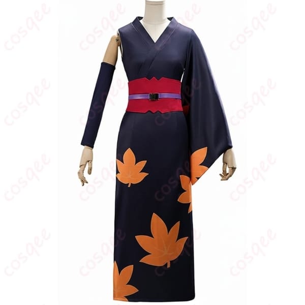 銀魂の月詠になりきる和装くノ一コーデ 黒金が映えるセットアップ