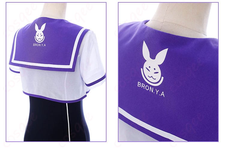 崩壊3rd ブローニャ・ザイチク スクール水着 コスプレ衣装-8