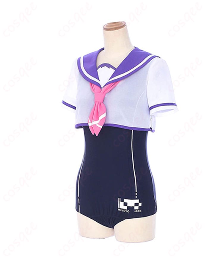 崩壊3rd ブローニャ・ザイチク スクール水着 コスプレ衣装-3
