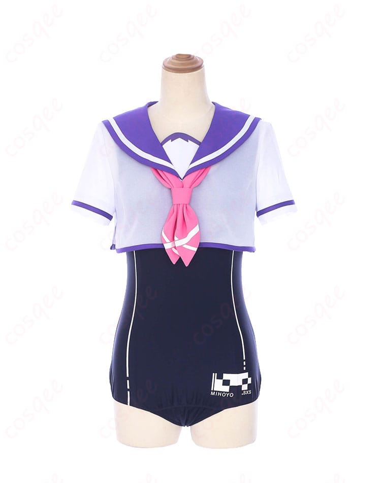 崩壊3rd ブローニャ・ザイチク スクール水着 コスプレ衣装-2