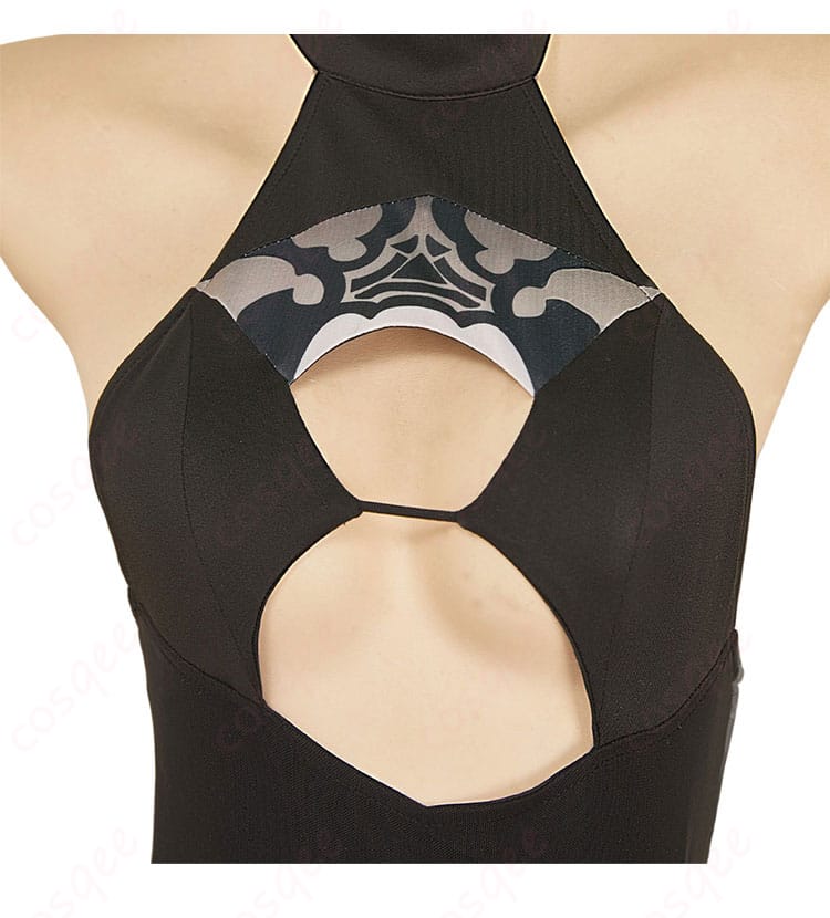 勝利の女神:NIKKE × ニーア ヨルハ二号B型 2B ヨルハ非公式水域活動服・壱 水着 コスプレ衣装-6