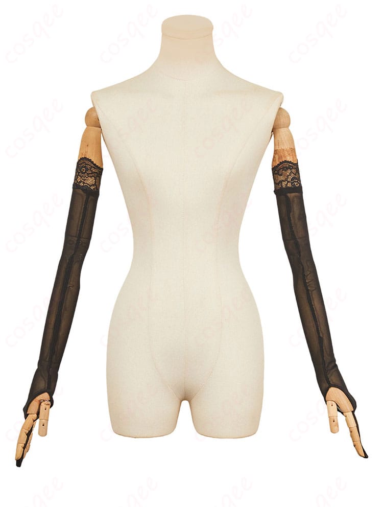 勝利の女神:NIKKE × ニーア ヨルハ二号B型 2B ヨルハ非公式水域活動服・壱 水着 コスプレ衣装-9