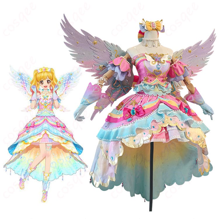アイカツ! 星のツバサ レインボーエトワールコーデ 虹野ゆめ コスプレ衣装-1