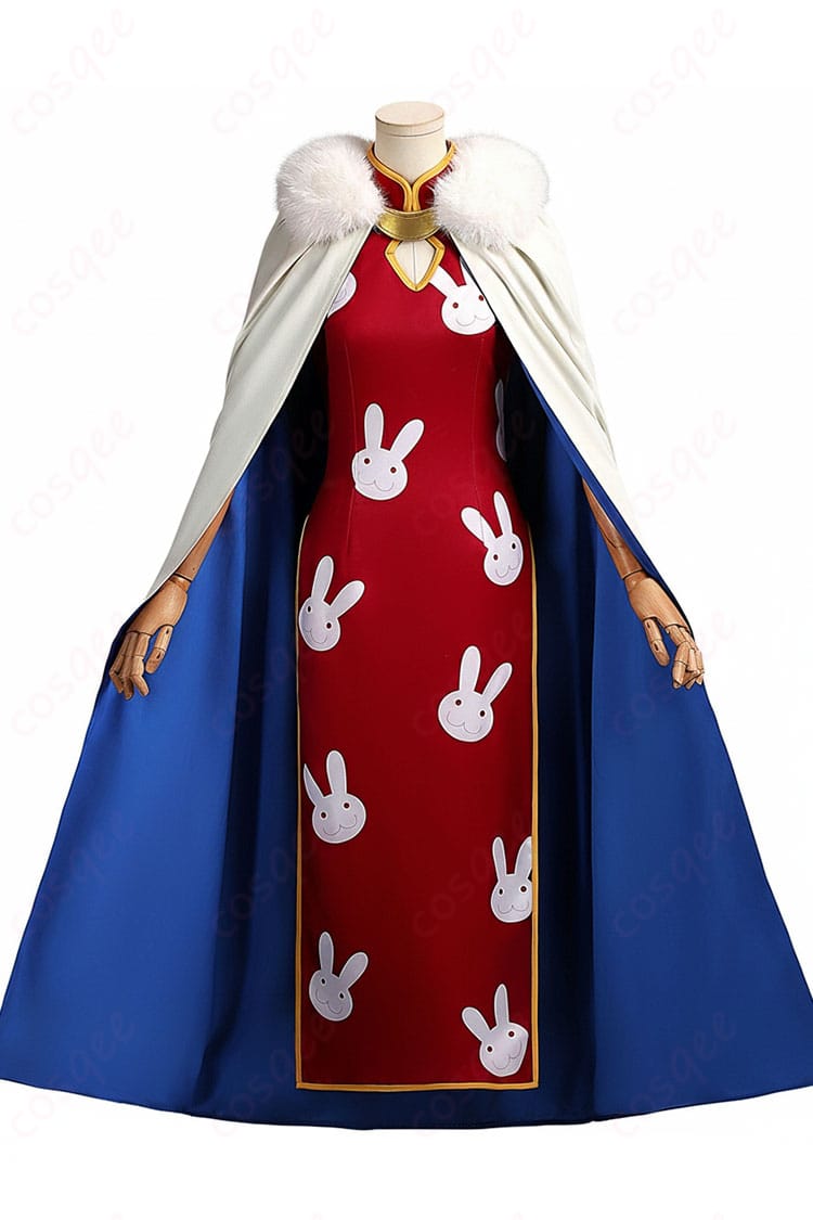 銀魂 神楽 コスプレ衣装 ウサギ柄 チャイナドレス-2