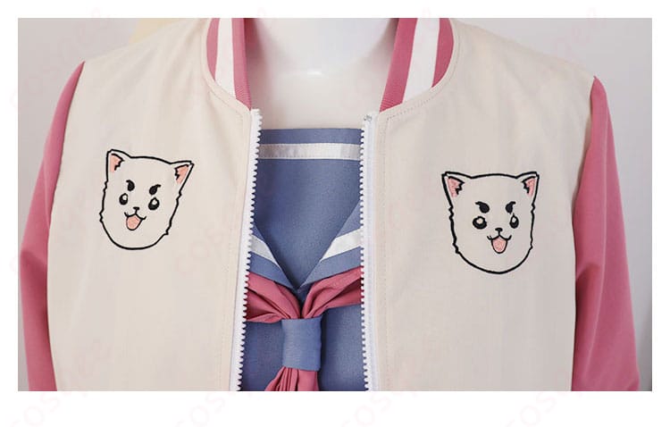 銀魂 3年Z組銀八先生 神楽 コスプレ衣装 スタジャン セーラー服-7