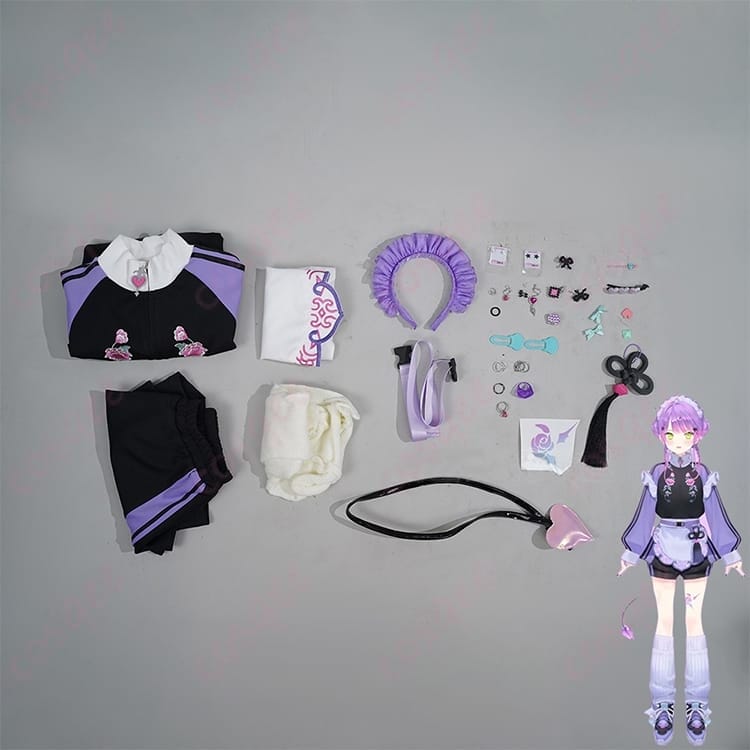 ホロライブ 常闇トワのメイド風ジャージ衣装 コスプレ一式でスポ可愛く決まる - 5枚目の画像