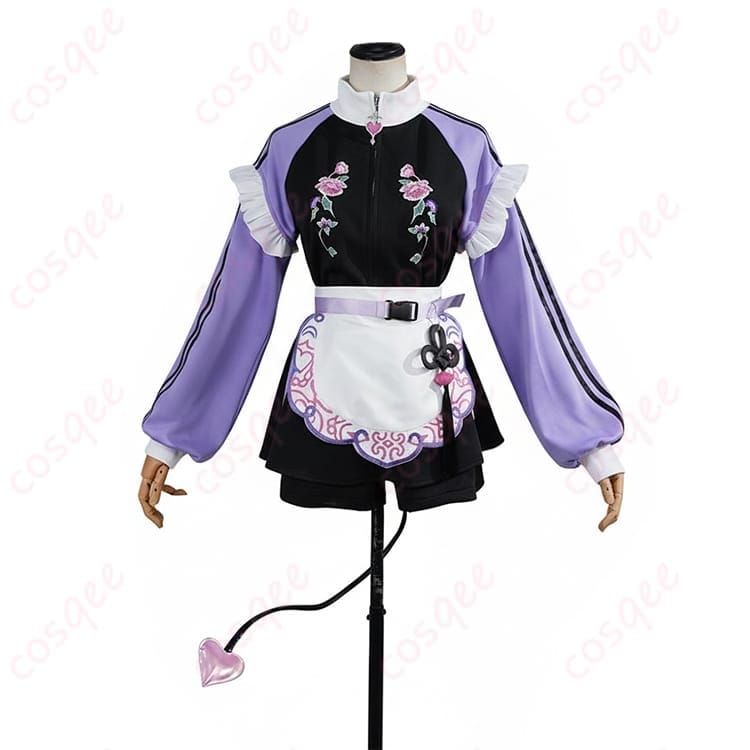 ホロライブ 常闇トワのメイド風ジャージ衣装 コスプレ一式でスポ可愛く決まる - 1枚目の画像