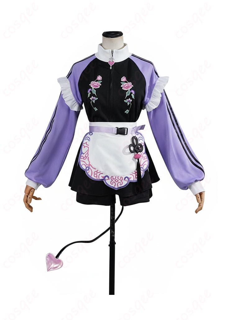 hololive ホロライブ 常闇トワ メイド風ジャージ衣装 コスプレ衣装-2