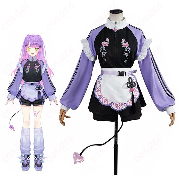 hololive ホロライブ 常闇トワ メイド風ジャージ衣装 コスプレ衣装-1
