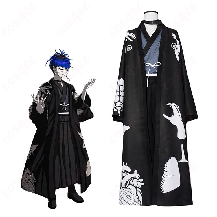 HUNDRED LINE -最終防衛学園- 面影歪 私服 和服 コスプレ衣装-1