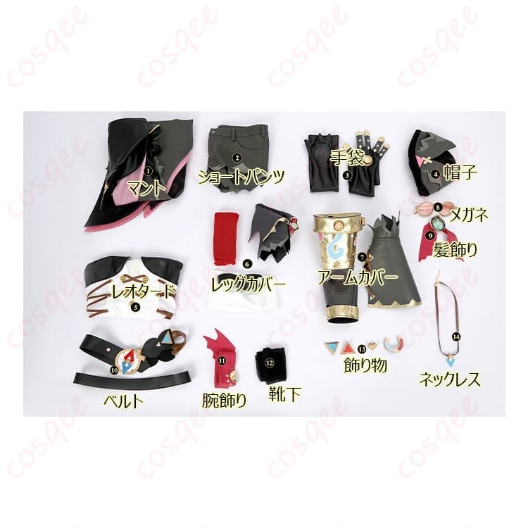 原神 ヤフォダ コスプレ衣装 ミステリアスな魅力を纏える写真映えセット - 5枚目の画像