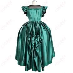 アグネス・ミデルの深緑ドレスで凛と映える コスプレ衣装セット - 3枚目の画像（サムネイル）