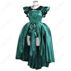 アグネス・ミデルの深緑ドレスで凛と映える コスプレ衣装セット - 2枚目の画像（サムネイル）