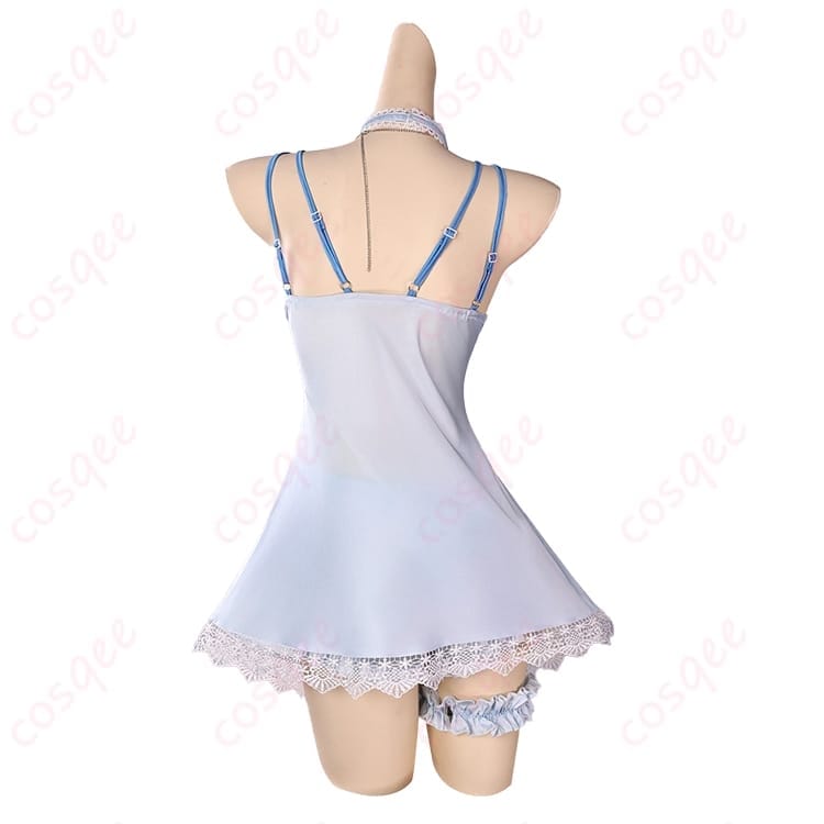 ホロライブ 白銀ノエル 新衣装風コスプレ 一体感あるセットで写真映え - 5枚目の画像