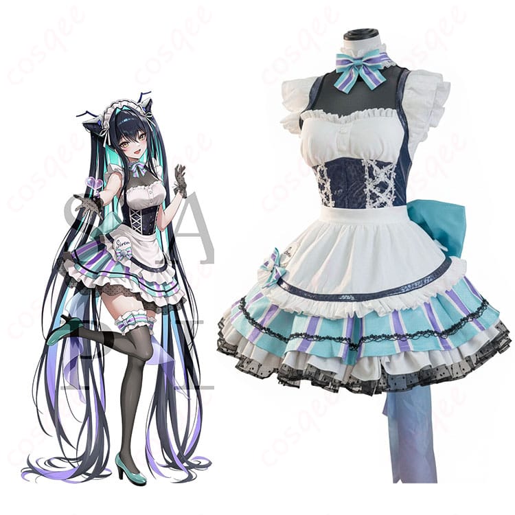 勝利の女神:NIKKE リトルマーメイド メイド服 コスプレ衣装-1