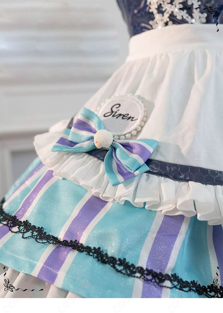 勝利の女神:NIKKE リトルマーメイド メイド服 コスプレ衣装-5