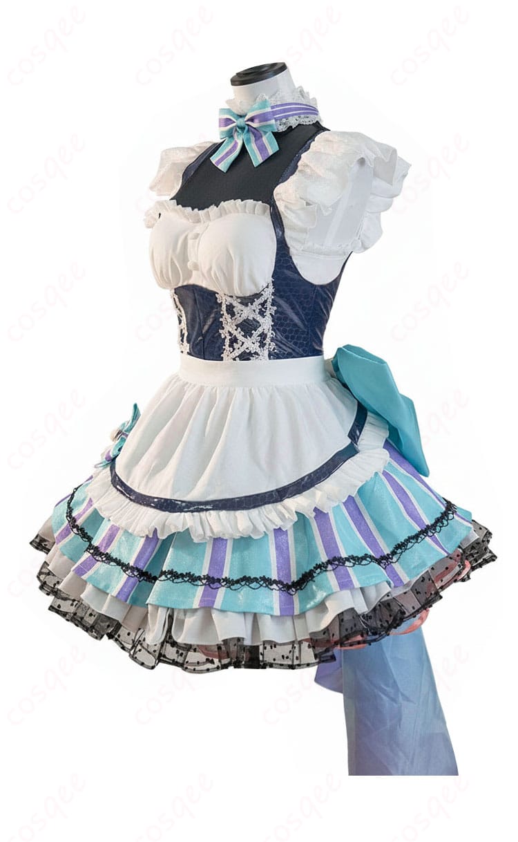 勝利の女神:NIKKE リトルマーメイド メイド服 コスプレ衣装-3