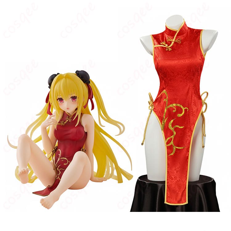 To LOVEる -とらぶる- 金色の闇 ヤミ チャイナドレス コスプレ衣装-1