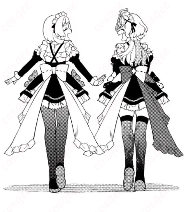 モンスターストライク エリス コスプレ衣装 メイド服-3