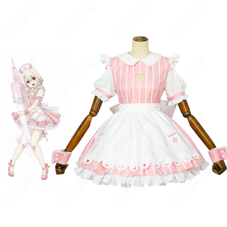 Fate/kaleid liner プリズマ☆イリヤ イリヤスフィール・フォン・アインツベルン ナース コスプレ衣装-1