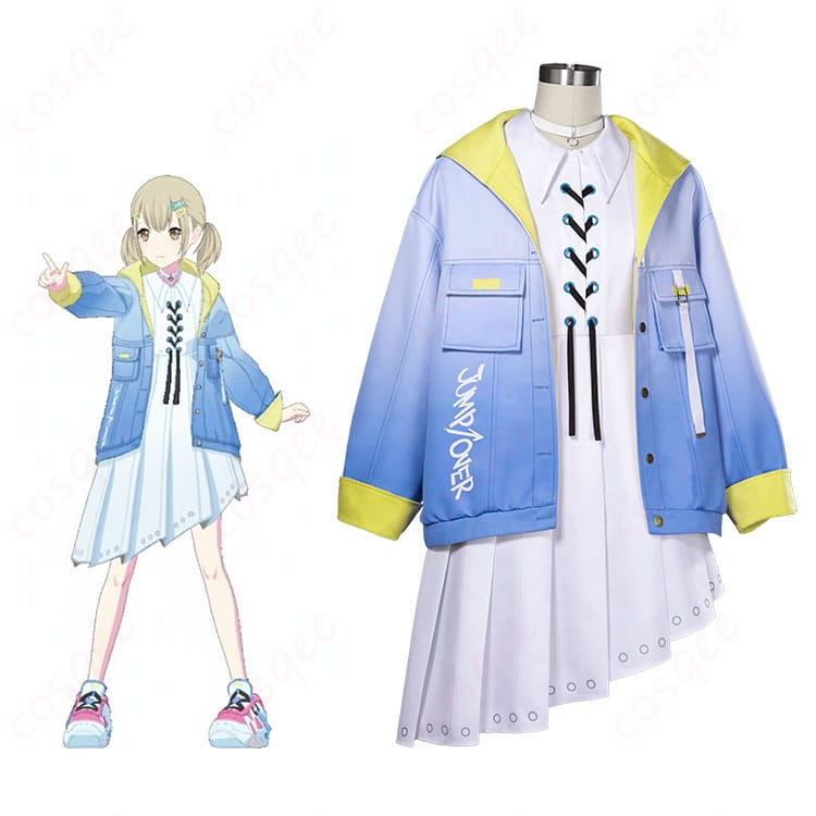 プロジェクトセカイ カラフルステージ! feat. 初音ミク そして知る『伝説』 小豆沢こはね スカイランナー・ジャケット コスプレ衣装-1