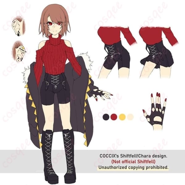 Storyshift版Charaのクールさを纏うコスプレ衣装 モノトーンで魅せる存在感