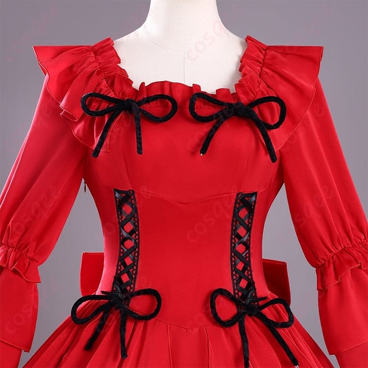 スカーレット・エル・ヴァンディミオンの気品を纏う コスプレ衣装｜上品で写真映えする令嬢ドレス - 4枚目の画像