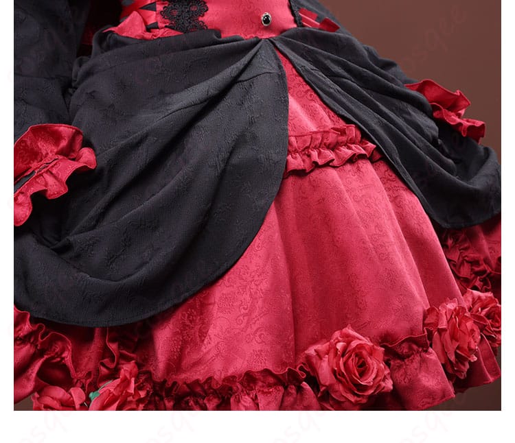 Re:ゼロから始める異世界生活 ラム ゴシックドレス姿 コスプレ衣装-8