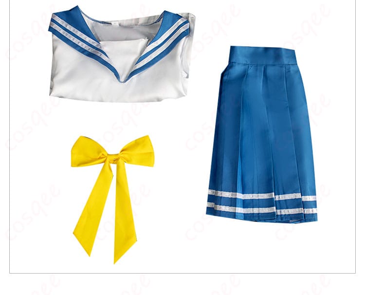 らき☆すた 泉こなた 夏服 コスプレ衣装 セーラー服-9