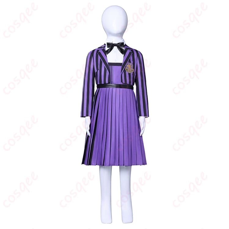 ウェンズデーのイーニッド制服コスプレ一式で明るくポップに決める - 6枚目の画像