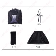 ウェンズデー・アダムス ドレスコーデ一式 コスプレ｜モノトーンで映えるゴシックスタイル - 6枚目の画像（サムネイル）