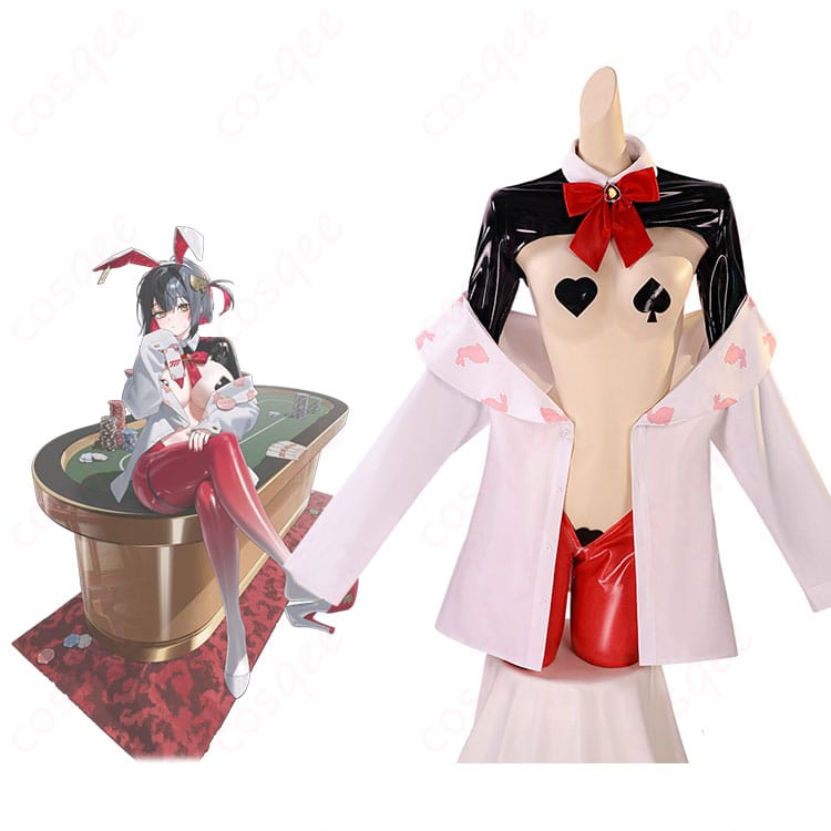 勝利の女神:NIKKE ルージュ:アンラッキーラビット 逆バニー衣装 コスプレ衣装-1