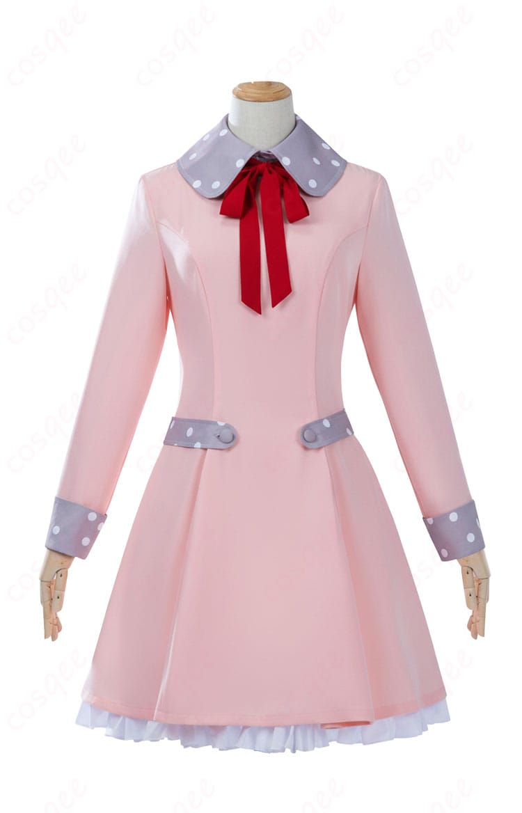 カードキャプターさくら クリアカード編 木之本桜 コスプレ衣装 私服 ピンクベージュワンピースコート-2