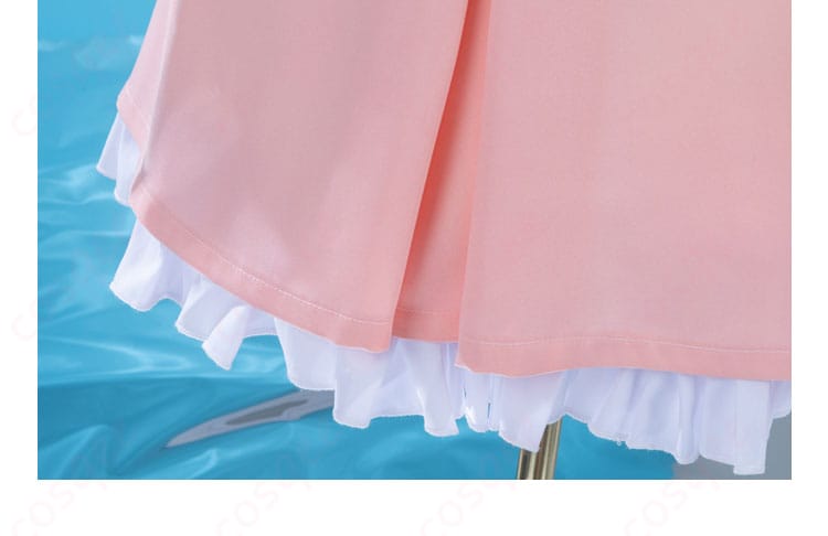 カードキャプターさくら クリアカード編 木之本桜 コスプレ衣装 私服 ピンクベージュワンピースコート-6