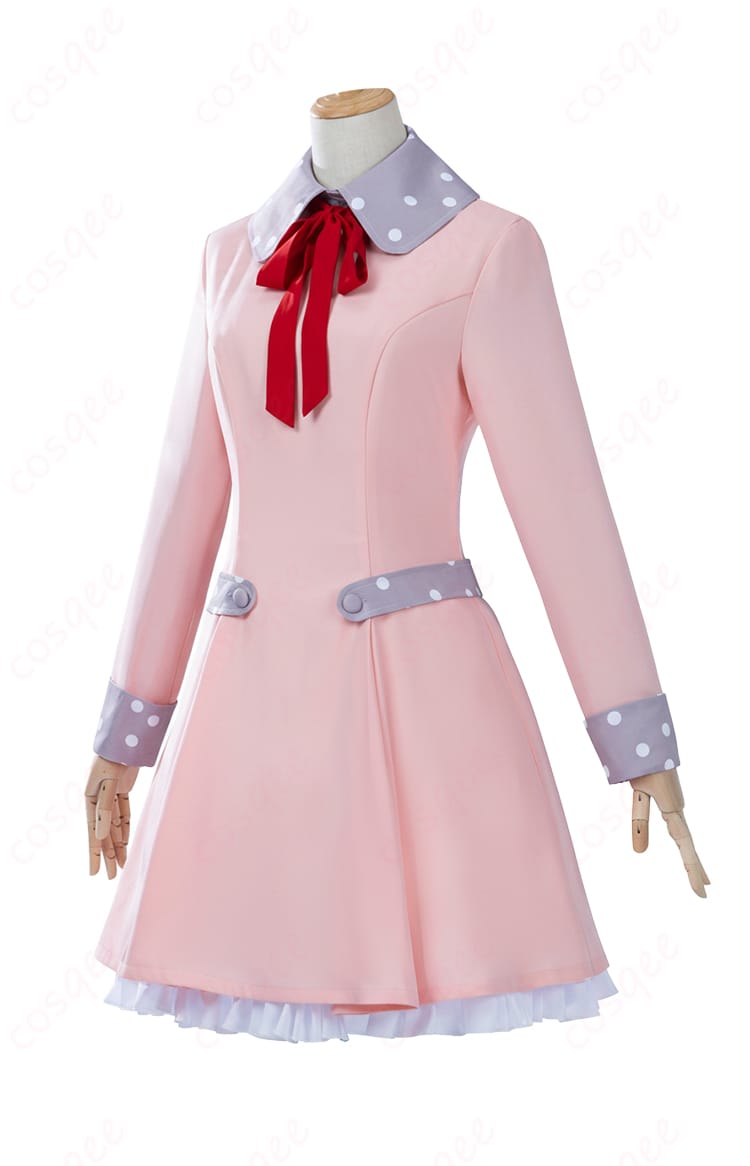 カードキャプターさくら クリアカード編 木之本桜 コスプレ衣装 私服 ピンクベージュワンピースコート-3