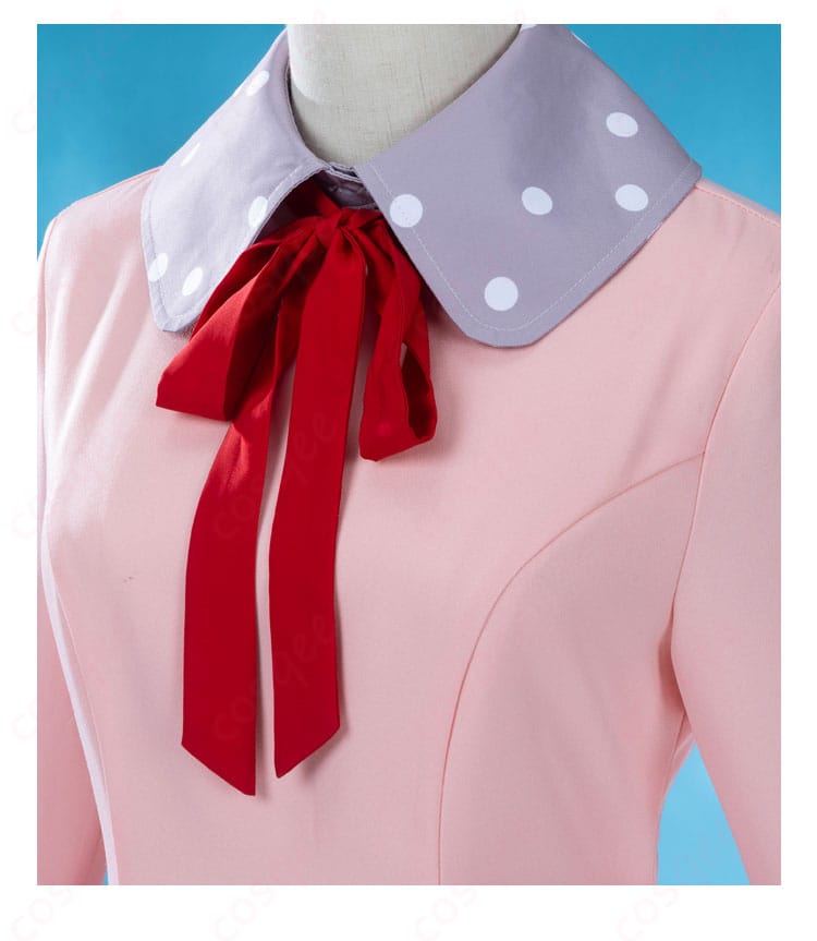 カードキャプターさくら クリアカード編 木之本桜 コスプレ衣装 私服 ピンクベージュワンピースコート-4