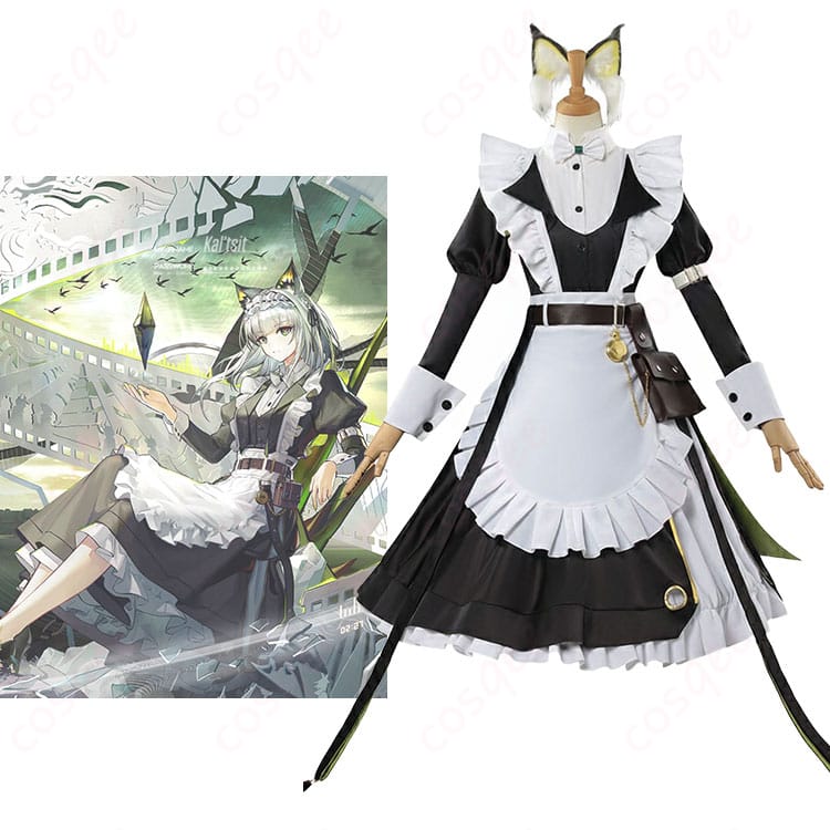 アークナイツ ケルシー 時の足跡 コスプレ衣装 メイド服-1