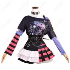 兎田ぺこら 堕天使パンク コスプレ衣装 小物充実で写真映えするステージ映えコーデ - 4枚目の画像（サムネイル）