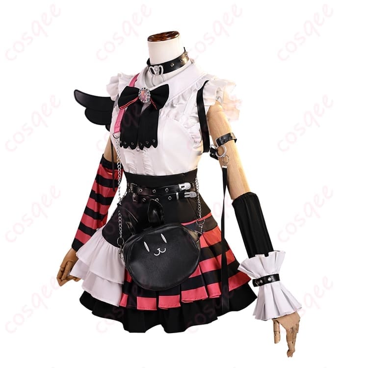 兎田ぺこら 堕天使パンク コスプレ衣装 小物充実で写真映えするステージ映えコーデ - 2枚目の画像