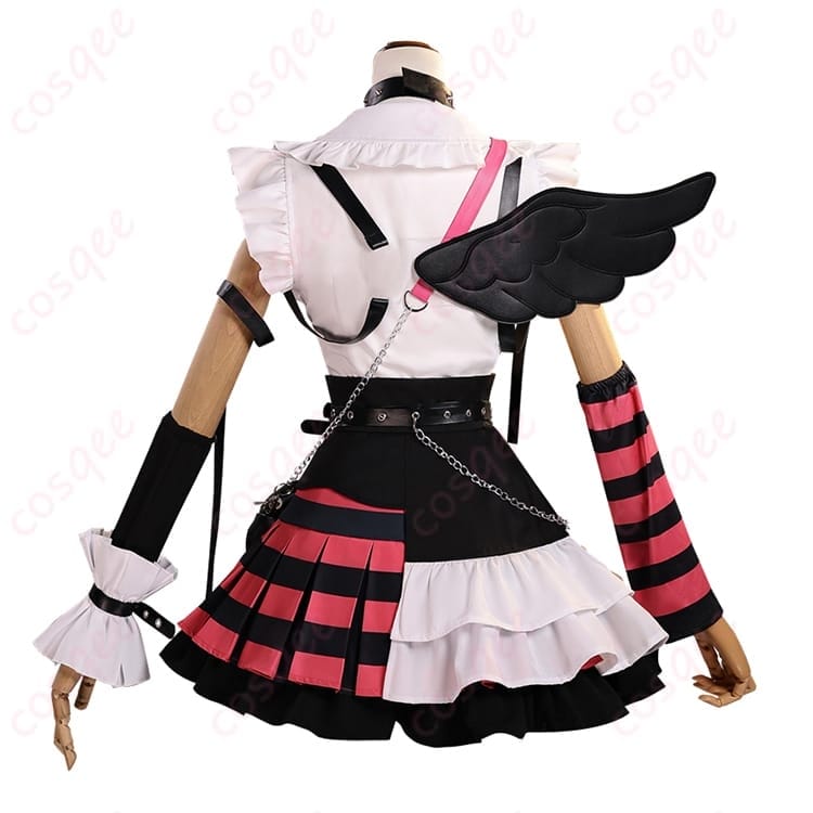 兎田ぺこら 堕天使パンク コスプレ衣装 小物充実で写真映えするステージ映えコーデ - 3枚目の画像