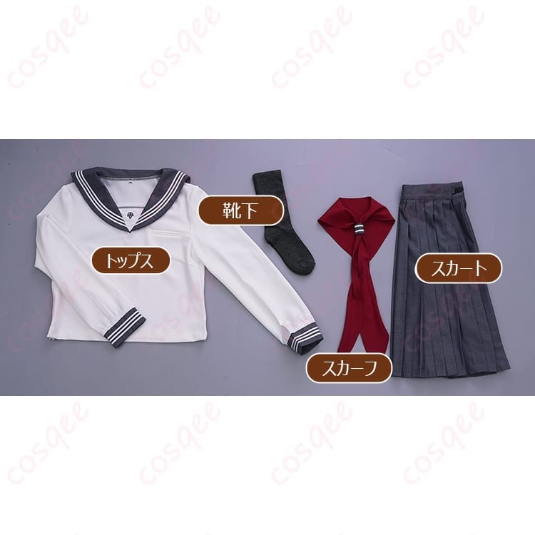 深水雛子のホワイトセーラー制服コスプレ 清楚感と儚さをまとう学園スタイル - 3枚目の画像