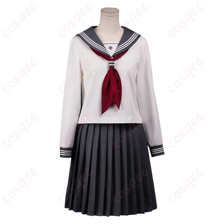 深水雛子のホワイトセーラー制服コスプレ 清楚感と儚さをまとう学園スタイル - 1枚目の画像