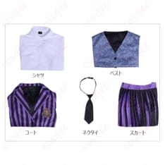 ウェンズデー・アダムス ネヴァーモア学園制服 高再現フルセット｜軽やかで動きやすく撮影に最適 - 6枚目の画像（サムネイル）